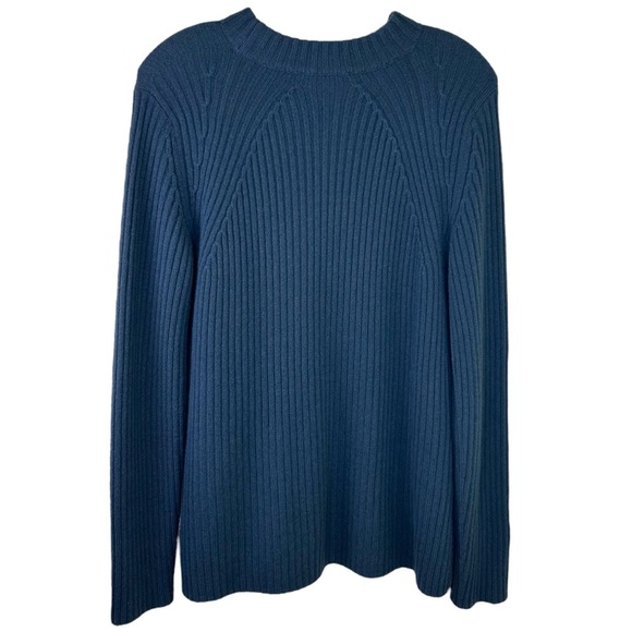 Vince - Women’s Wool, Cashmere Blend Knit Sweater in ‘Tide Pool’ - Blue, Medium - Picture 3 of 14